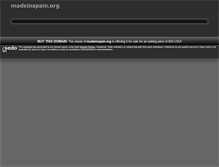 Tablet Screenshot of madeinspain.org